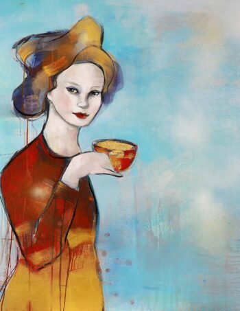 Verena Waddell visual artist print on canvas Holding Gold