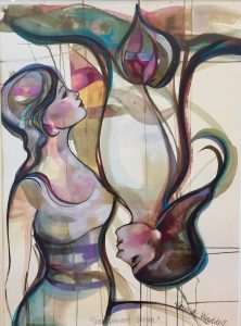 Verena Waddell visual artist INK original art transparent bloom love