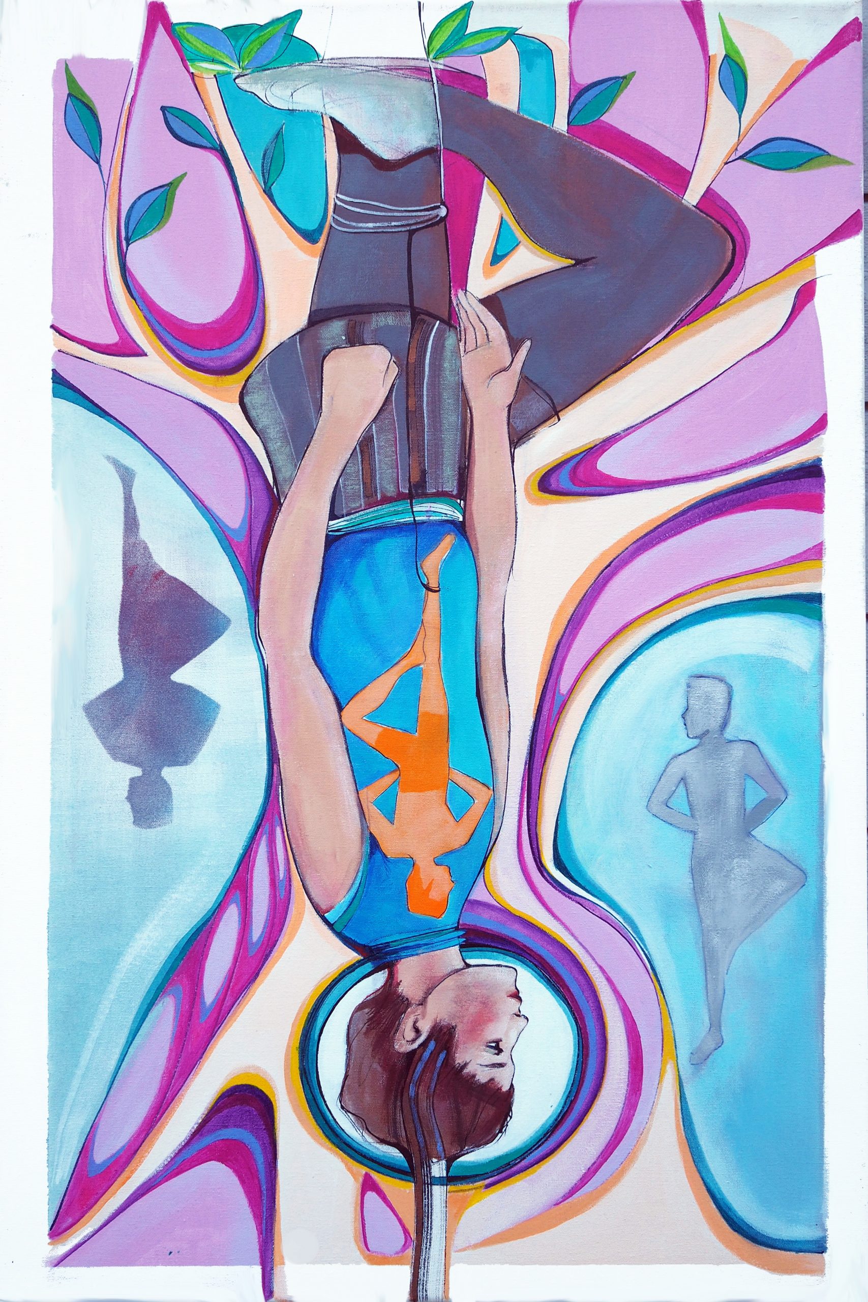 The Hanged Man Original and print unique for Tarot project Maleri Billedkunst